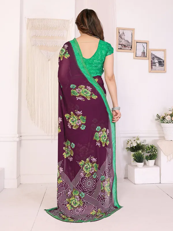 Georgette_Diamond_lace_Border_Saree_With_Unstitched_Blouse_Piece