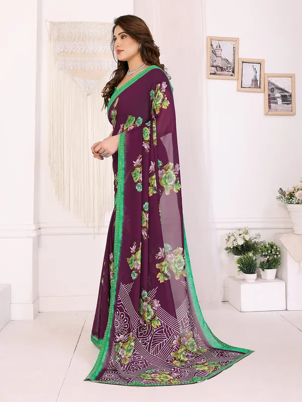 Georgette_Diamond_lace_Border_Saree_With_Unstitched_Blouse_Piece