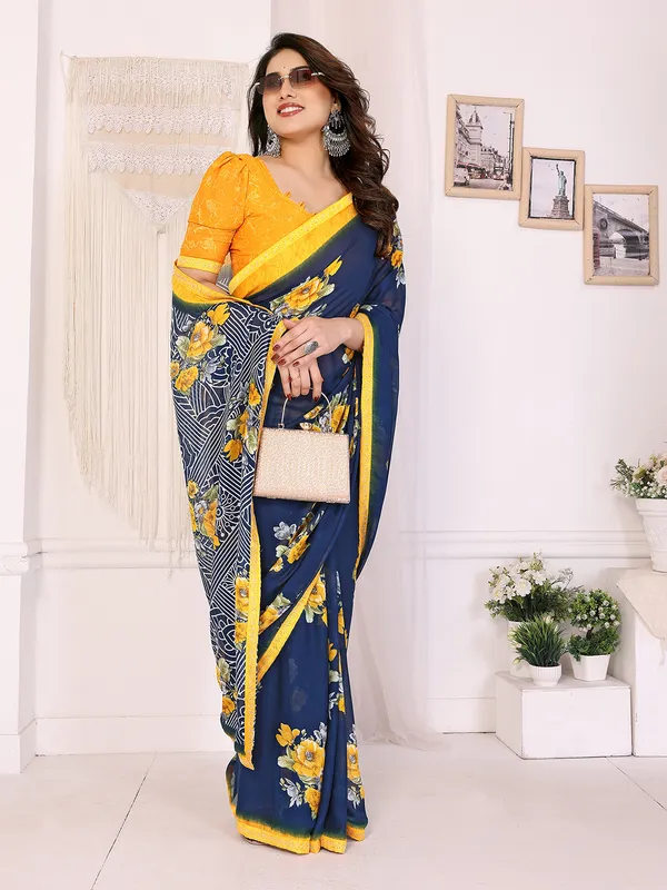 Georgette_Diamond_lace_Border_Saree_With_Unstitched_Blouse_Piece