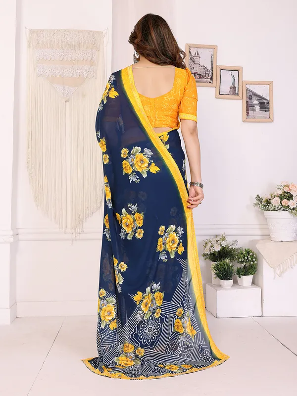 Georgette_Diamond_lace_Border_Saree_With_Unstitched_Blouse_Piece