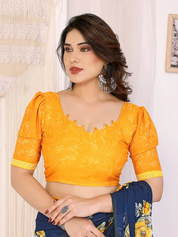Georgette_Diamond_lace_Border_Saree_With_Unstitched_Blouse_Piece