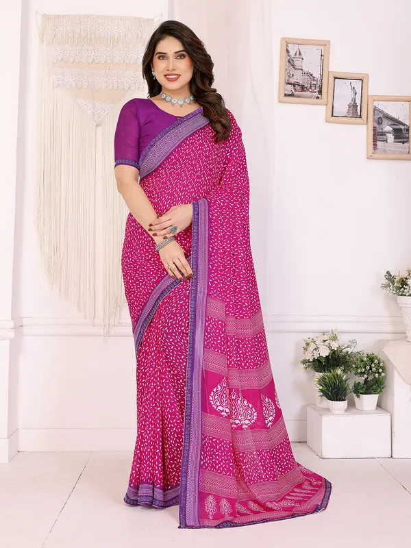 Georgette_Diamond_lace_Border_Saree_With_Unstitched_Blouse_Piece