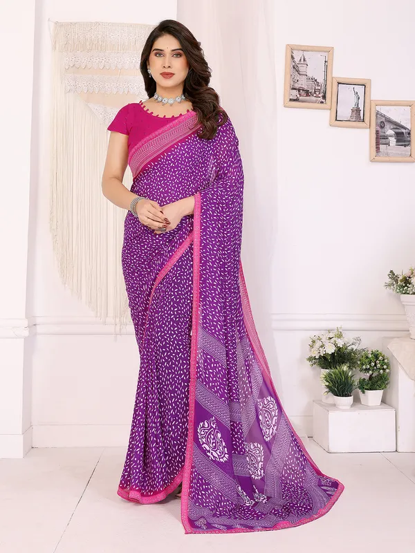 Georgette_Diamond_lace_Border_Saree_With_Unstitched_Blouse_Piece