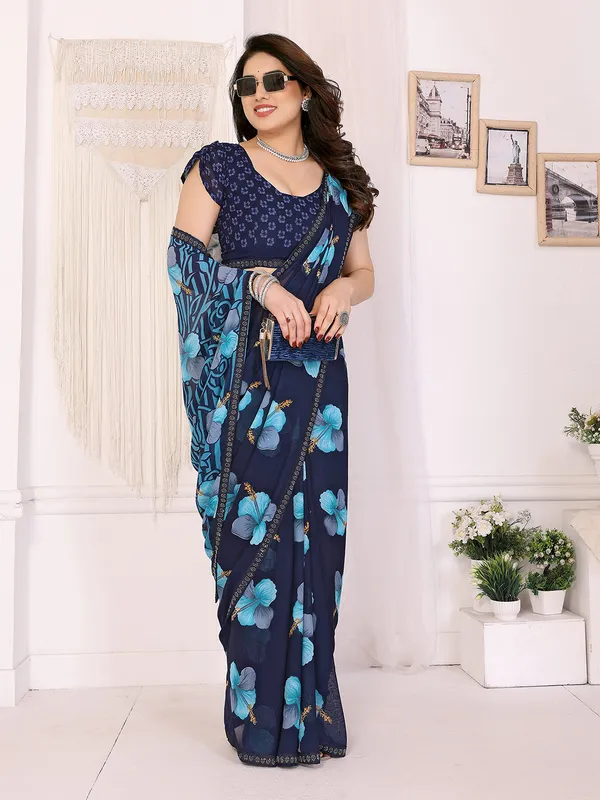 Georgette_Diamond_lace_Border_Saree_With_Unstitched_Blouse_Piece