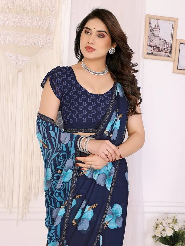 Georgette_Diamond_lace_Border_Saree_With_Unstitched_Blouse_Piece