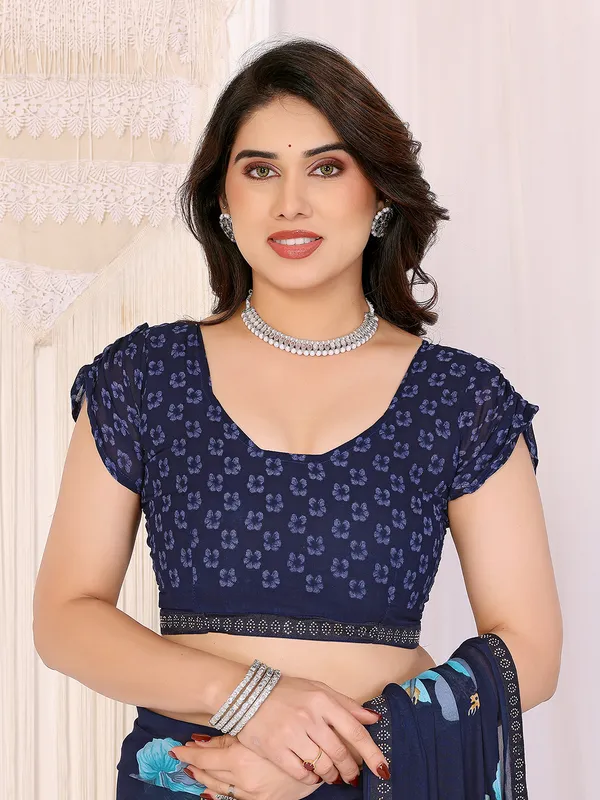 Georgette_Diamond_lace_Border_Saree_With_Unstitched_Blouse_Piece