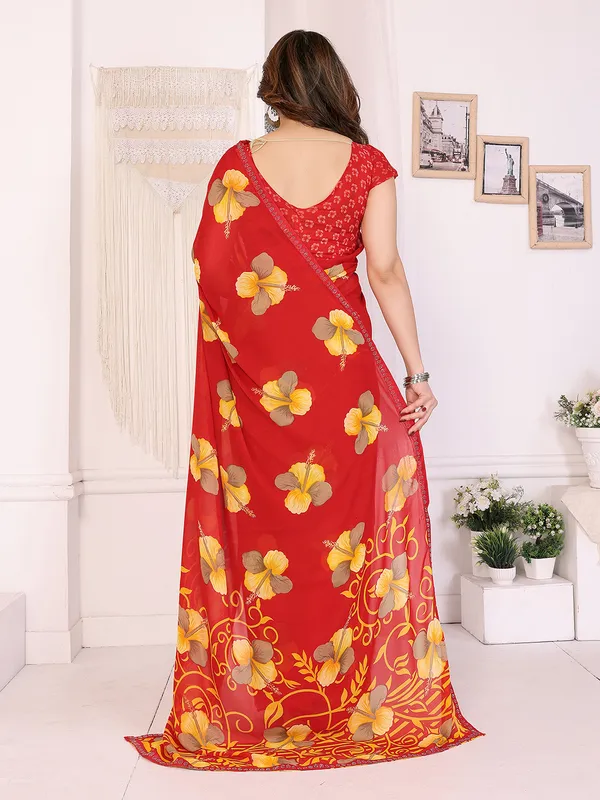 Georgette_Diamond_lace_Border_Saree_With_Unstitched_Blouse_Piece