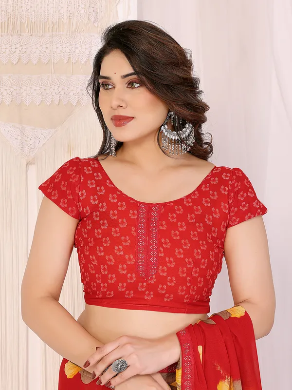 Georgette_Diamond_lace_Border_Saree_With_Unstitched_Blouse_Piece