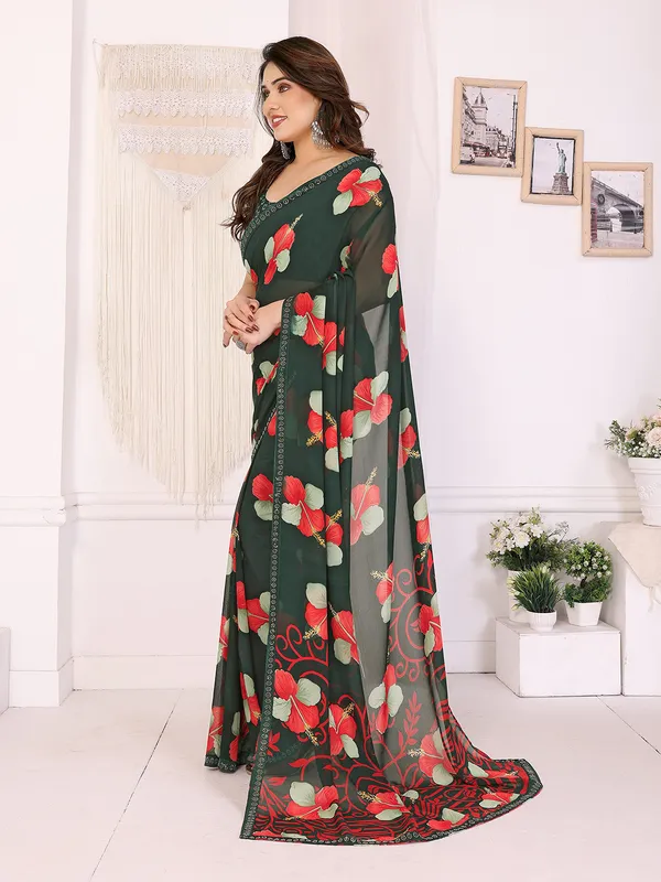Georgette_Diamond_lace_Border_Saree_With_Unstitched_Blouse_Piece