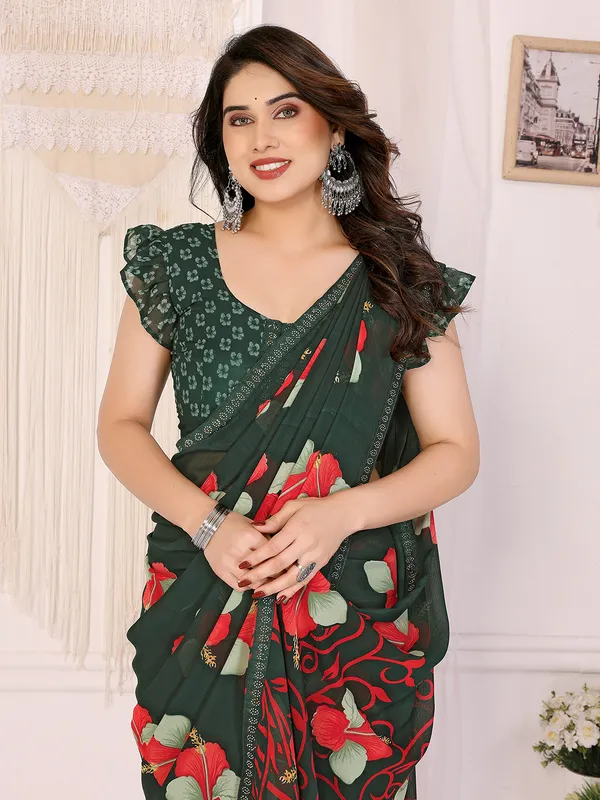 Georgette_Diamond_lace_Border_Saree_With_Unstitched_Blouse_Piece