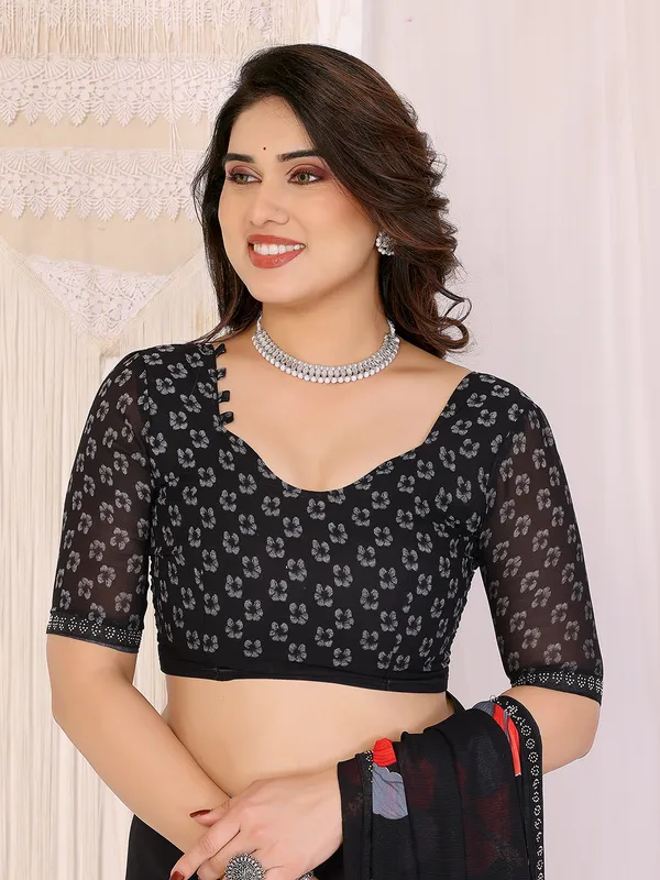 Georgette_Diamond_lace_Border_Saree_With_Unstitched_Blouse_Piece
