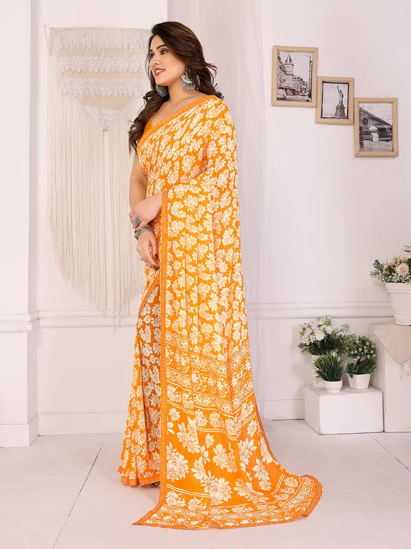 Georgette_Diamond_lace_Border_Saree_With_Unstitched_Blouse_Piece
