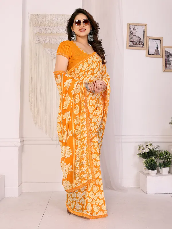 Georgette_Diamond_lace_Border_Saree_With_Unstitched_Blouse_Piece
