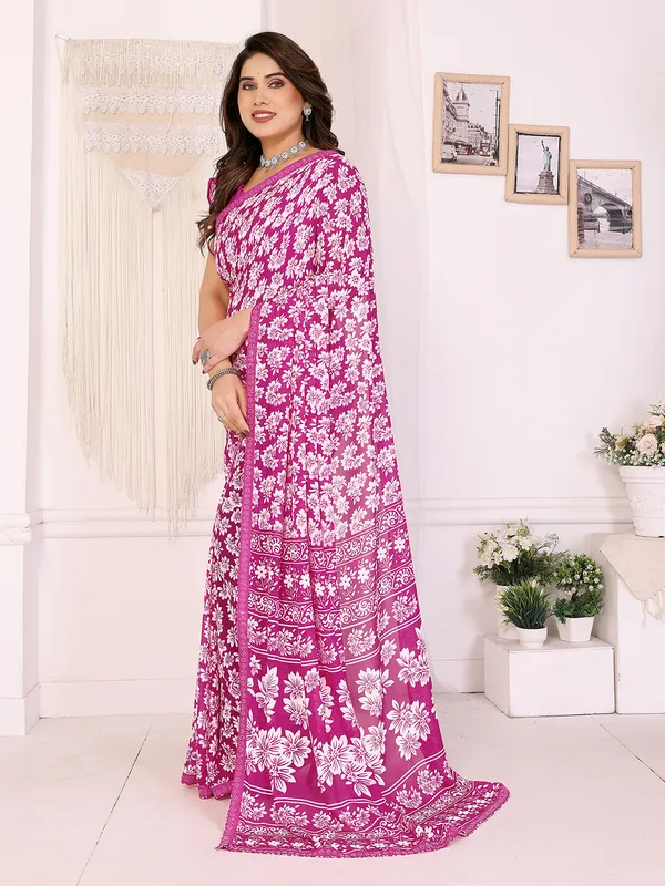 Georgette_Diamond_lace_Border_Saree_With_Unstitched_Blouse_Piece