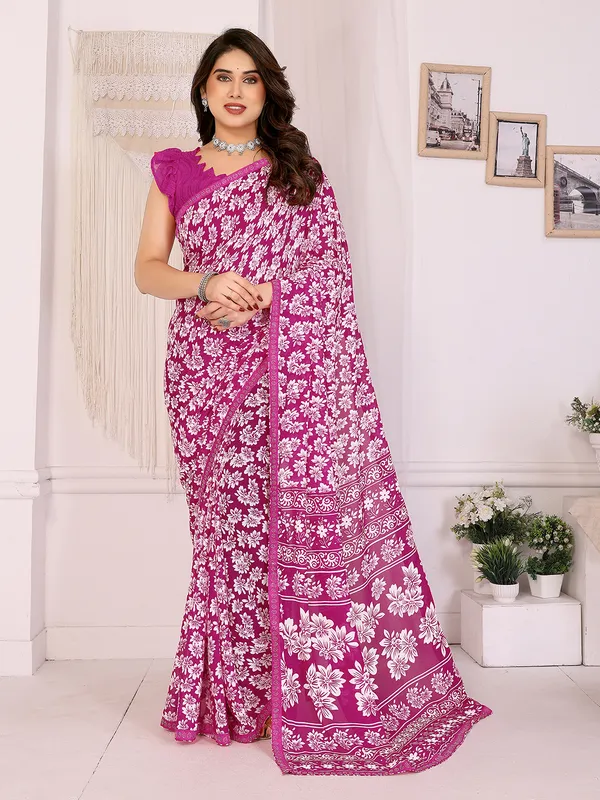 Georgette_Diamond_lace_Border_Saree_With_Unstitched_Blouse_Piece