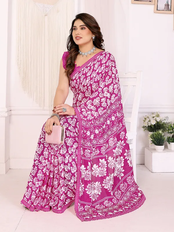 Georgette_Diamond_lace_Border_Saree_With_Unstitched_Blouse_Piece