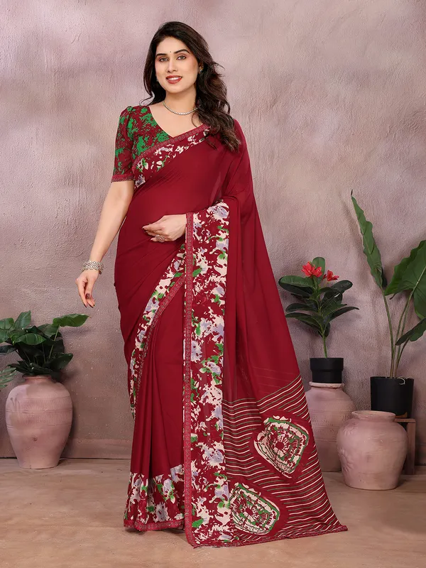 Georgette_Diamond_lace_Border_Saree_With_Unstitched_Blouse_Piece