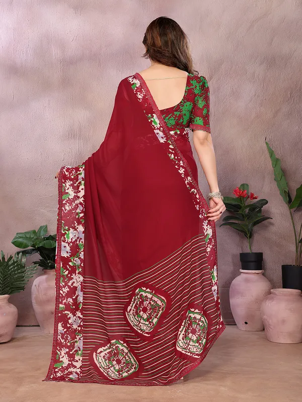 Georgette_Diamond_lace_Border_Saree_With_Unstitched_Blouse_Piece