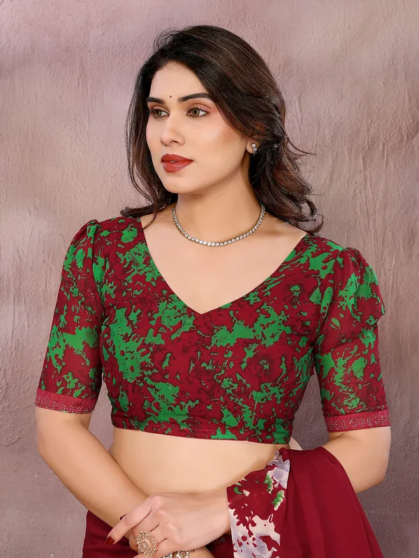 Georgette_Diamond_lace_Border_Saree_With_Unstitched_Blouse_Piece