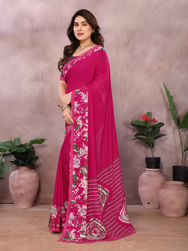 Georgette_Diamond_lace_Border_Saree_With_Unstitched_Blouse_Piece