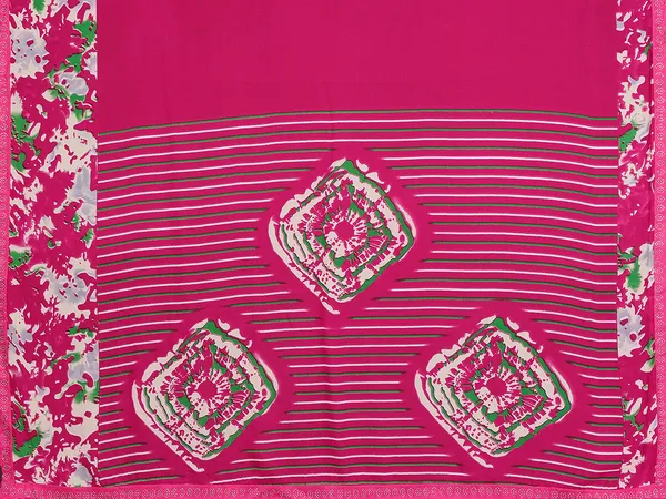Georgette_Diamond_lace_Border_Saree_With_Unstitched_Blouse_Piece