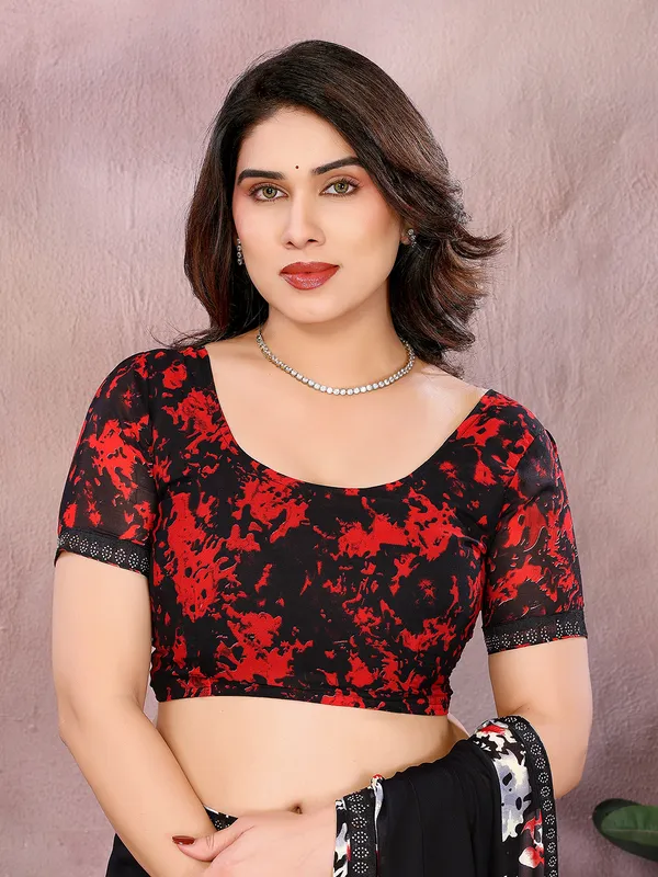 Georgette_Diamond_lace_Border_Saree_With_Unstitched_Blouse_Piece