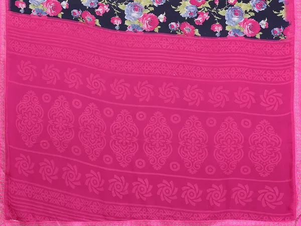 Georgette_Diamond_lace_Border_Saree_With_Unstitched_Blouse_Piece