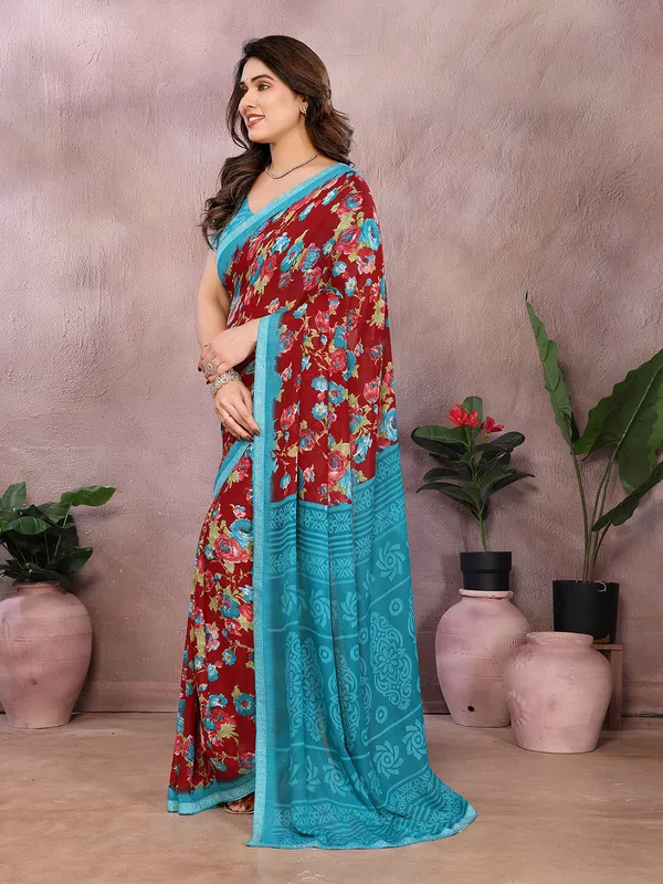 Georgette_Diamond_lace_Border_Saree_With_Unstitched_Blouse_Piece