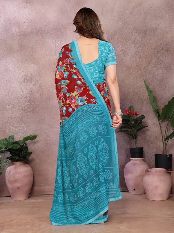 Georgette_Diamond_lace_Border_Saree_With_Unstitched_Blouse_Piece