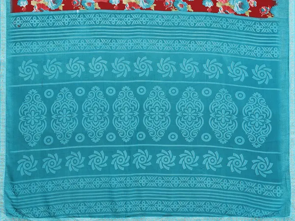 Georgette_Diamond_lace_Border_Saree_With_Unstitched_Blouse_Piece