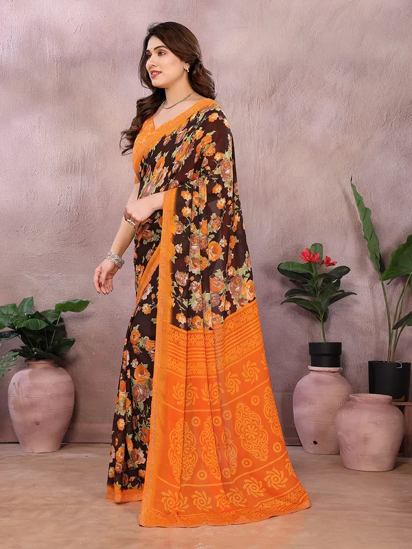 Georgette_Diamond_lace_Border_Saree_With_Unstitched_Blouse_Piece
