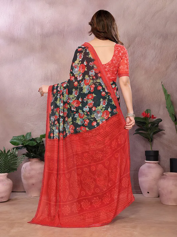 Georgette_Diamond_lace_Border_Saree_With_Unstitched_Blouse_Piece