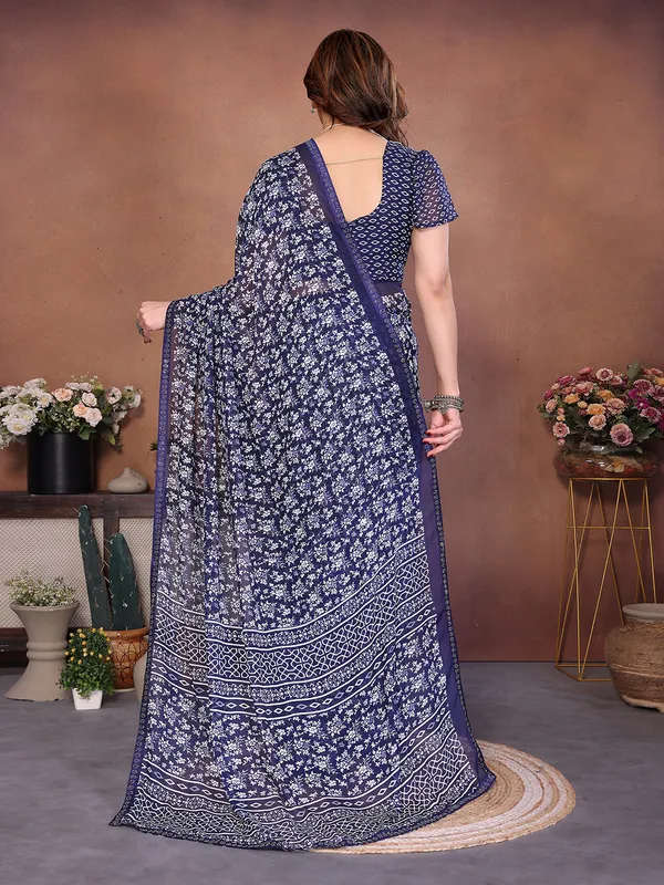 Printed_Lace_Border_Saree_With_UnStitched_Blouse_Piece_(BLUE)
