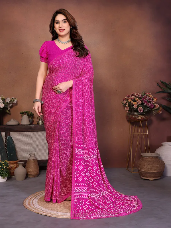 Printed_Lace_Border_Saree_With_UnStitched_Blouse_Piece_(PINK)