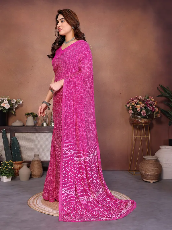 Printed_Lace_Border_Saree_With_UnStitched_Blouse_Piece_(PINK)