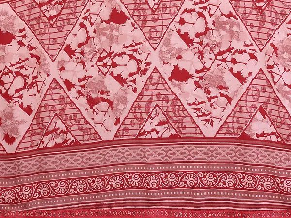 Printed_Lace_Border_Saree_With_UnStitched_Blouse_Piece_(RED)
