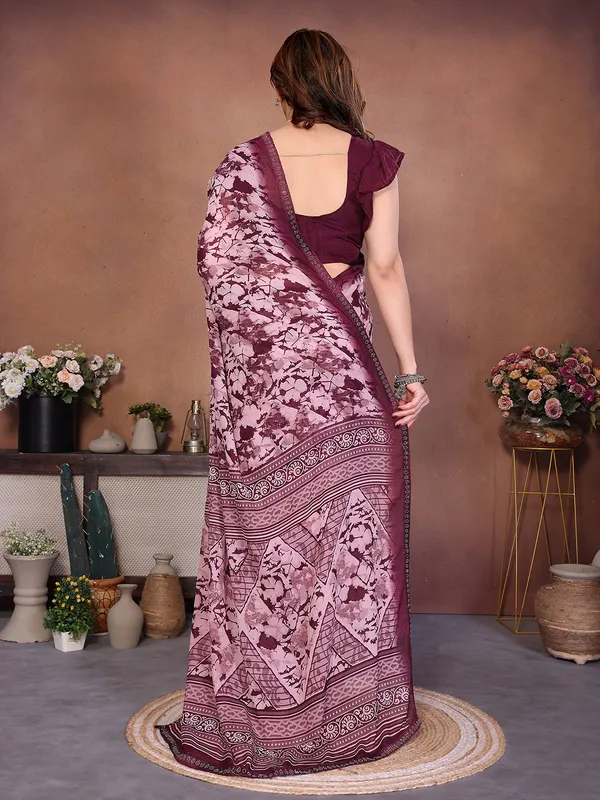 Printed_Lace_Border_Saree_With_UnStitched_Blouse_Piece_(WINE)