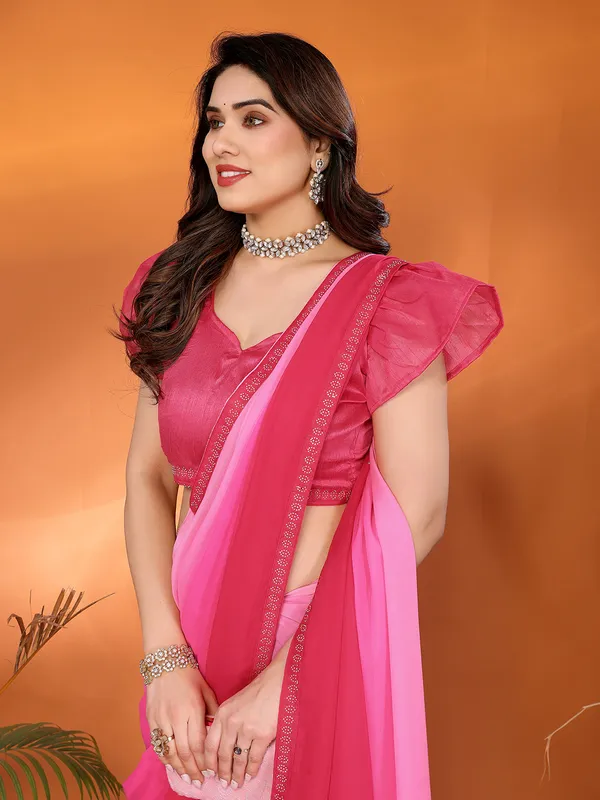 Georgette_Diamond_lace_Border_Saree_With_Unstitched_Blouse_Piece