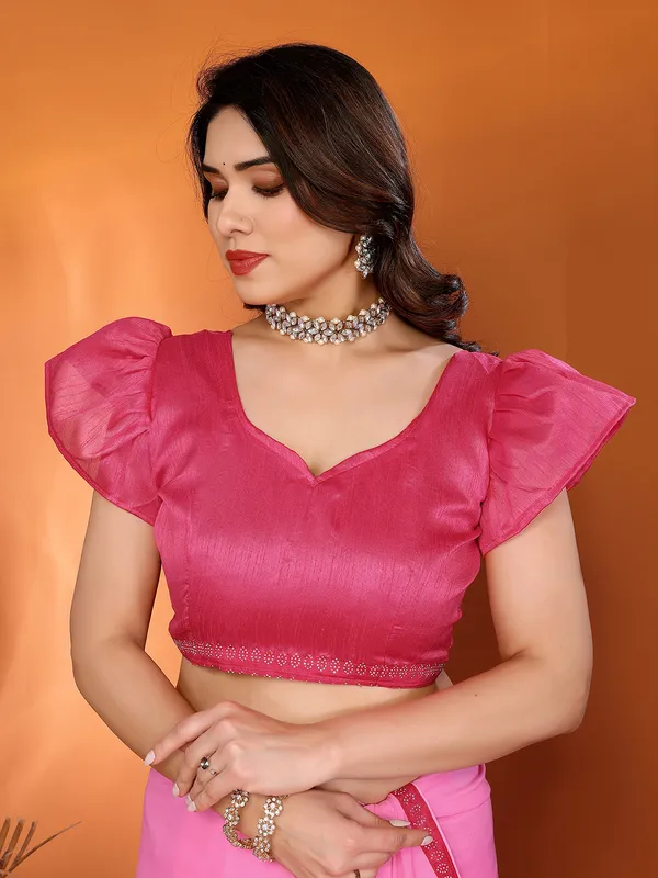 Georgette_Diamond_lace_Border_Saree_With_Unstitched_Blouse_Piece