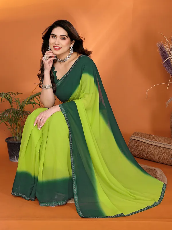 Georgette_Diamond_lace_Border_Saree_With_Unstitched_Blouse_Piece