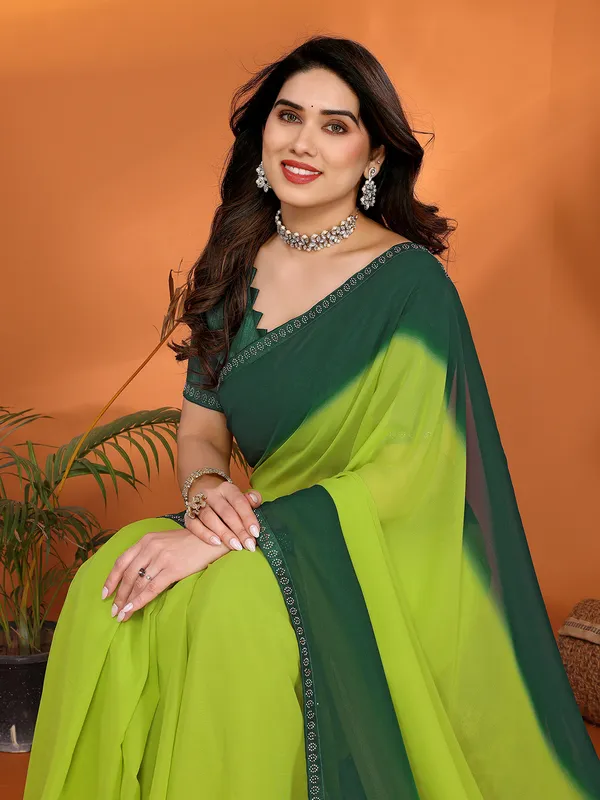 Georgette_Diamond_lace_Border_Saree_With_Unstitched_Blouse_Piece