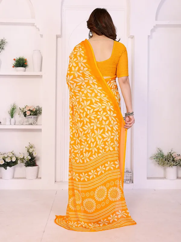 Printed_Georgette_Saree_With_UnStitched_Blouse_Piece_(YELLOW)