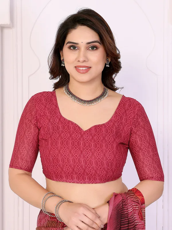 Printed_Georgette_Saree_With_UnStitched_Blouse_Piece_(PINK)