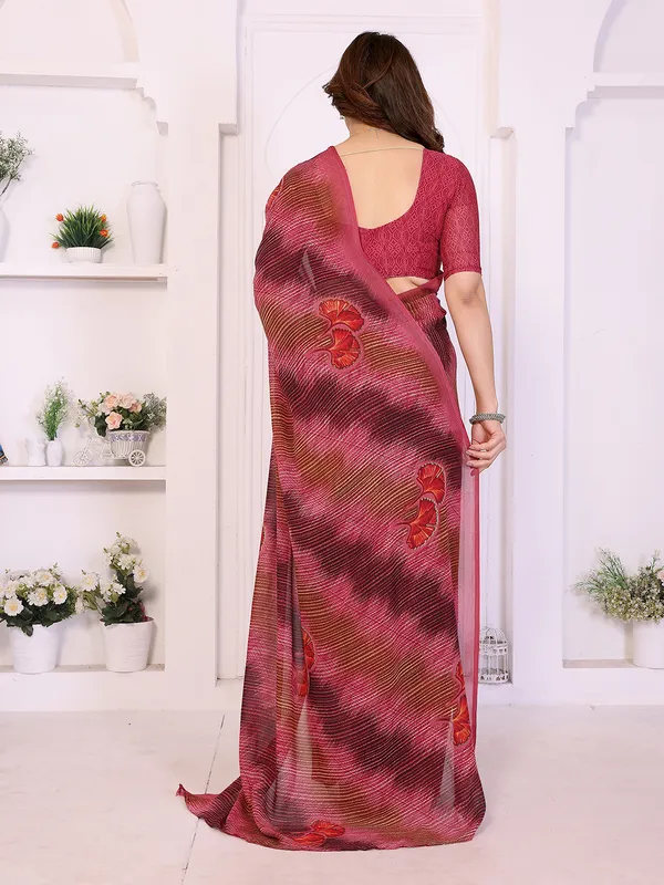 Printed_Georgette_Saree_With_UnStitched_Blouse_Piece_(PINK)