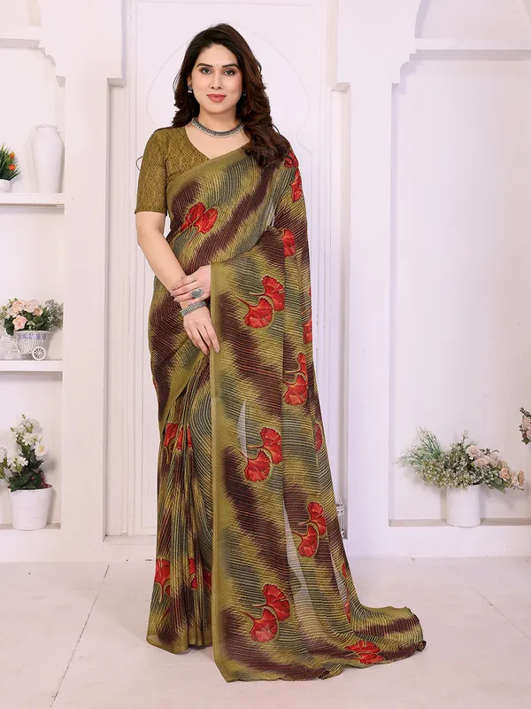 Printed_Georgette_Saree_With_UnStitched_Blouse_Piece_(GREY)