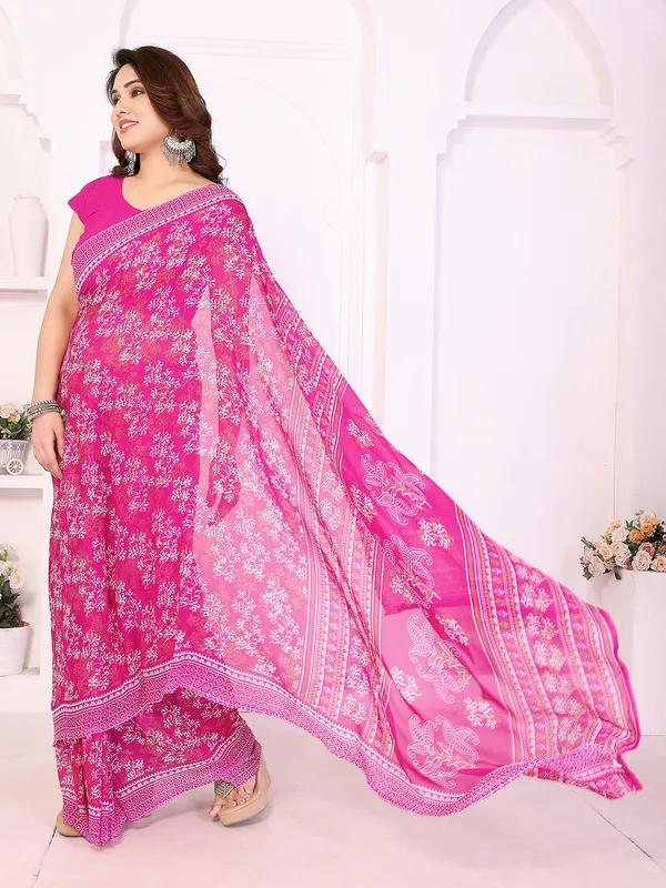 Printed_Georgette_Saree_With_UnStitched_Blouse_Piece_(PINK)