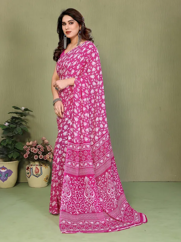 Printed_Georgette_Saree_With_UnStitched_Blouse_Piece_(PINK)