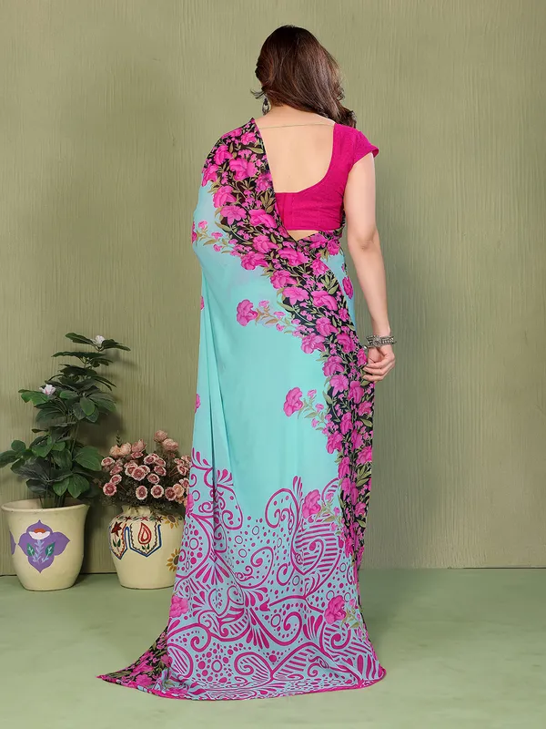 Printed_Georgette_Saree_With_UnStitched_Blouse_Piece_(SKY_BLUE)