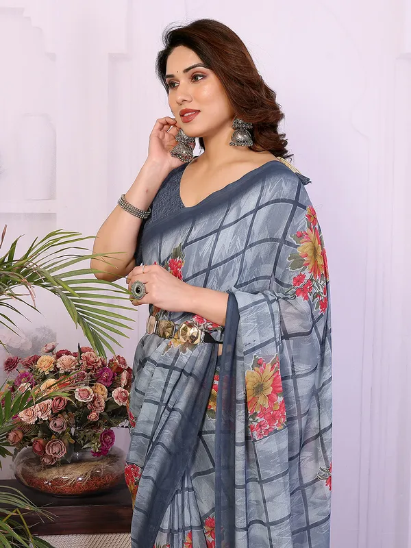 Printed_Georgette_Saree_With_UnStitched_Blouse_Piece_(GREY)