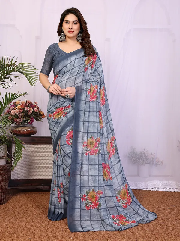 Printed_Georgette_Saree_With_UnStitched_Blouse_Piece_(GREY)